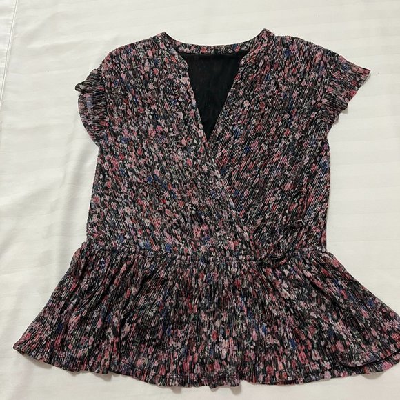 Anthropologie Dionne Metalic Floral Blouse Size Small - Picture 5 of 7